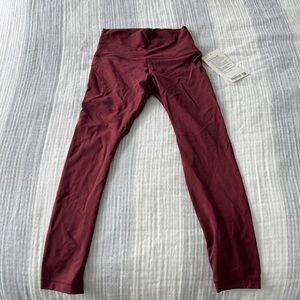 Lululemon align HR pants/leggings size brand new red merlot
